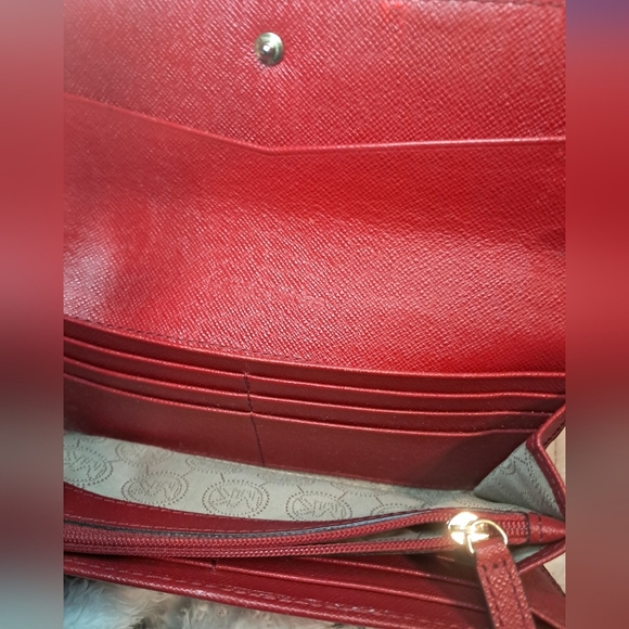 Michael Michael Kors Brown Jet Set Travel Large Trifold Large Monogram Wallet - Picture 2 of 7